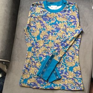 NEVER WORN Sundance Turquoise Paisley LS Thermal